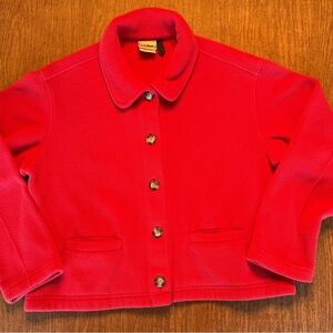 L.L. Bean Scarlet Fleece Jacket